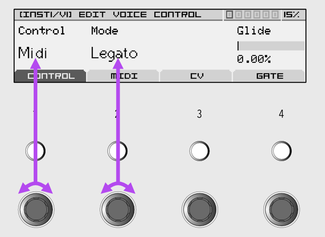 Instrument Control screen