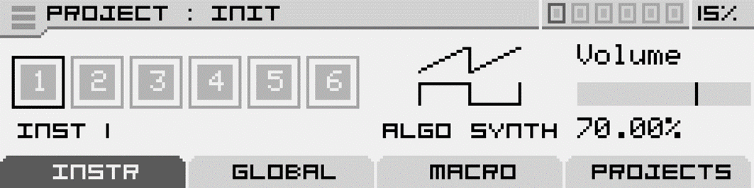 Init project home screen